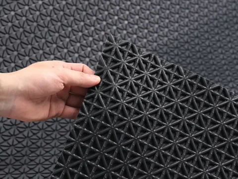 Lót sàn cuộn CIND 3D HB012 đen Size 9M*1.2M