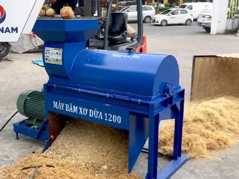 Máy băm xơ dừa công suất lớn
