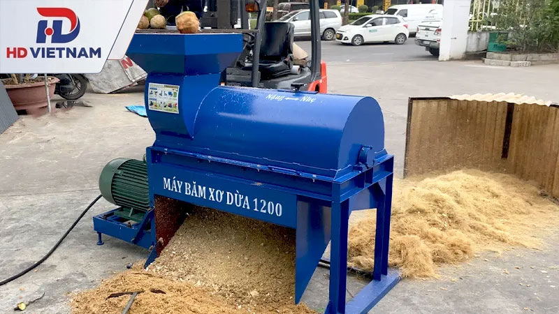 Máy băm xơ dừa công suất lớn