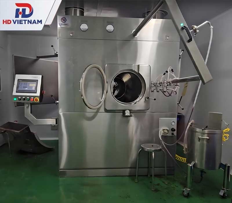 Cấu tạo của một hệ thống máy bao phim chuẩn GMP