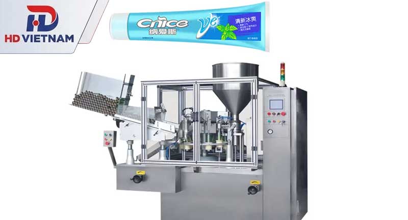 Máy chiết rót và đóng gói thuốc mỡ, kem bôi dạng tuýp