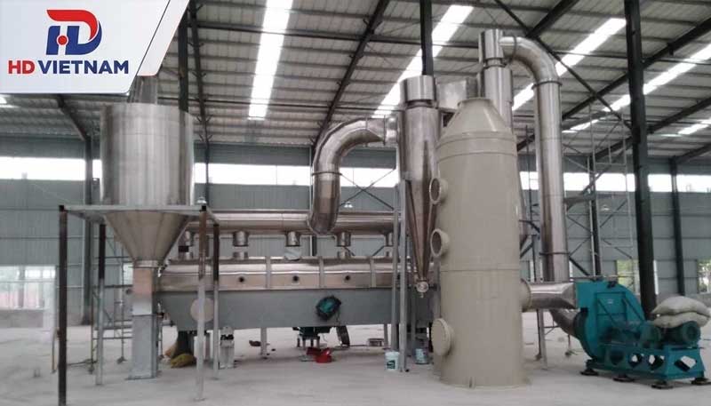 Máy sấy tầng sôi có thể được sử dụng để làm khô các vật liệu dạng hạt