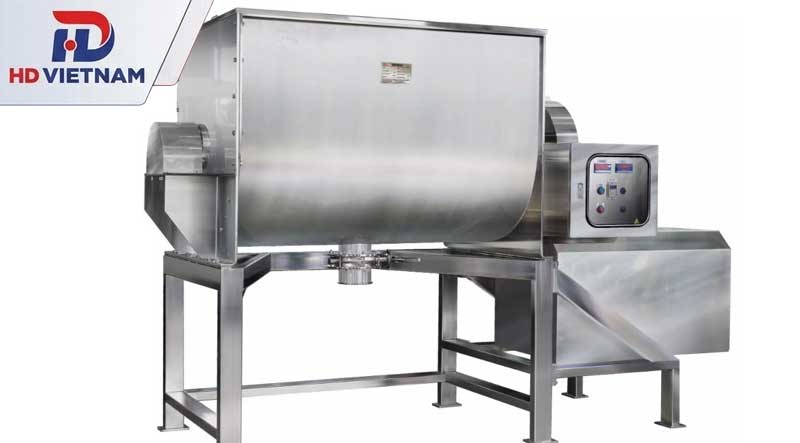 Máy trộn bột dược liệu nằm ngang Ribbon